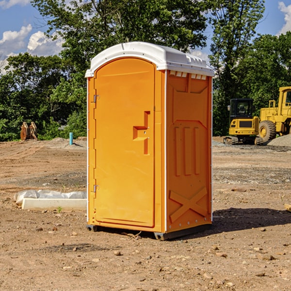 how often are the porta potties cleaned and serviced during a rental period in Corinth